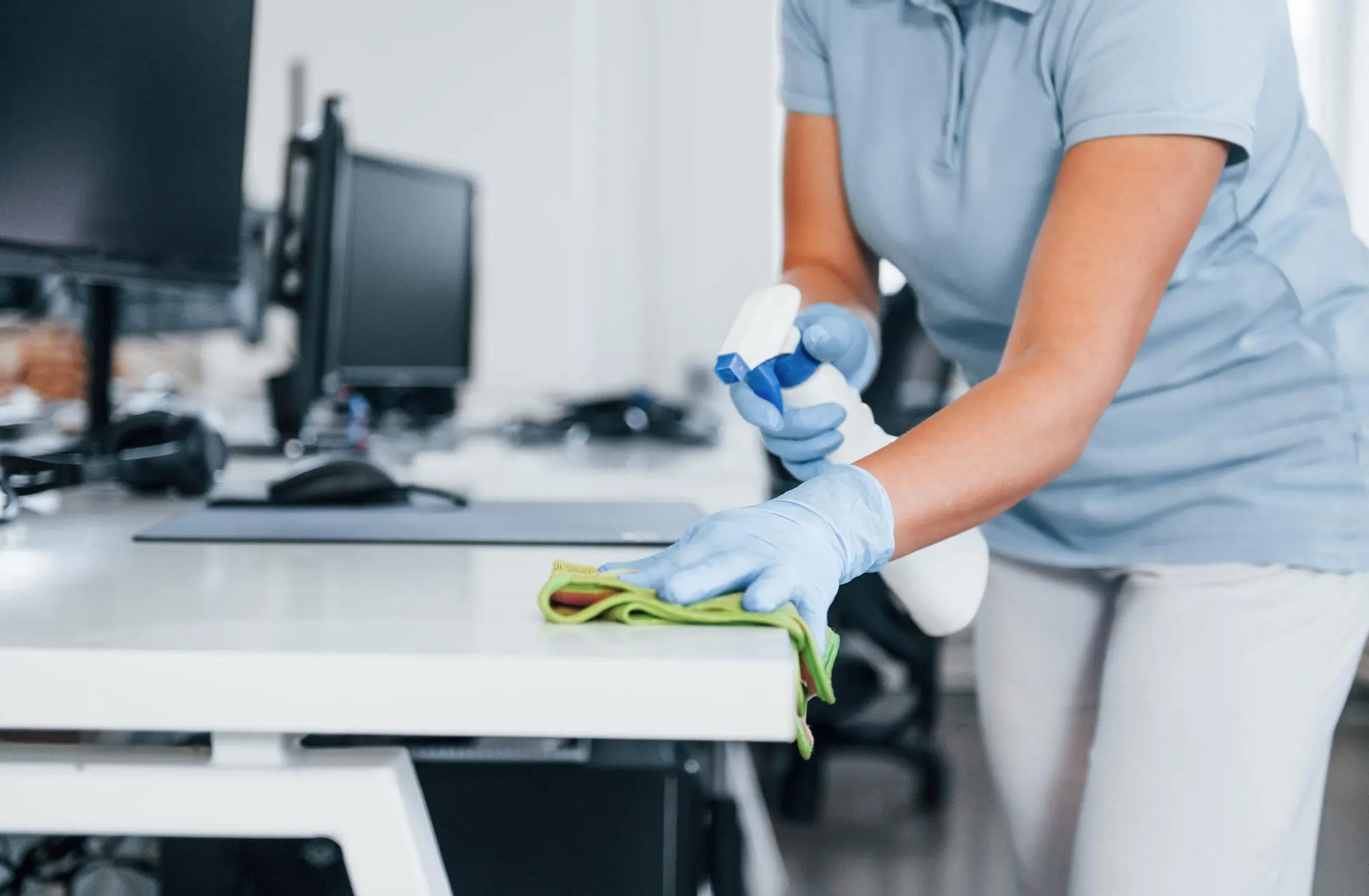 doing professional office cleaning